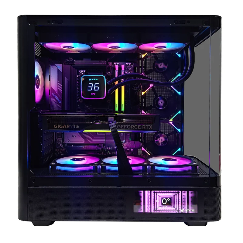 Ultra Quantum Black Desktop Gaming PC | AMD Ryzen 9 9900X | 32GB (2x16GB) RAM | 2TB SSD | RTX 5070 Ti | Windows 11 Pro