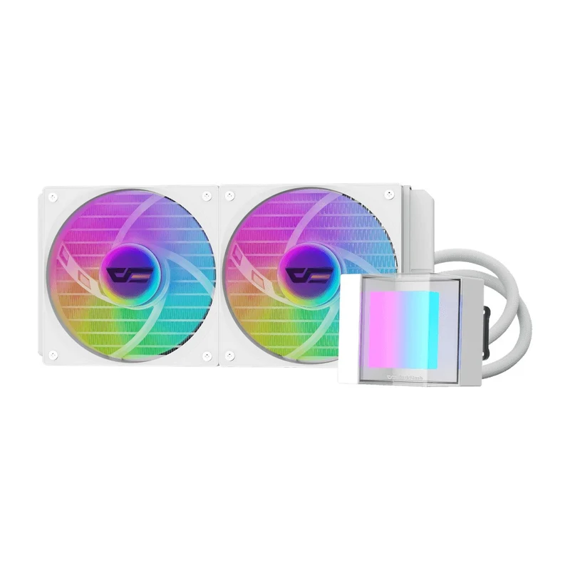 DarkFlash Cube CB240 ARGB AIO 240mm Liquid CPU Cooler (Black, White)