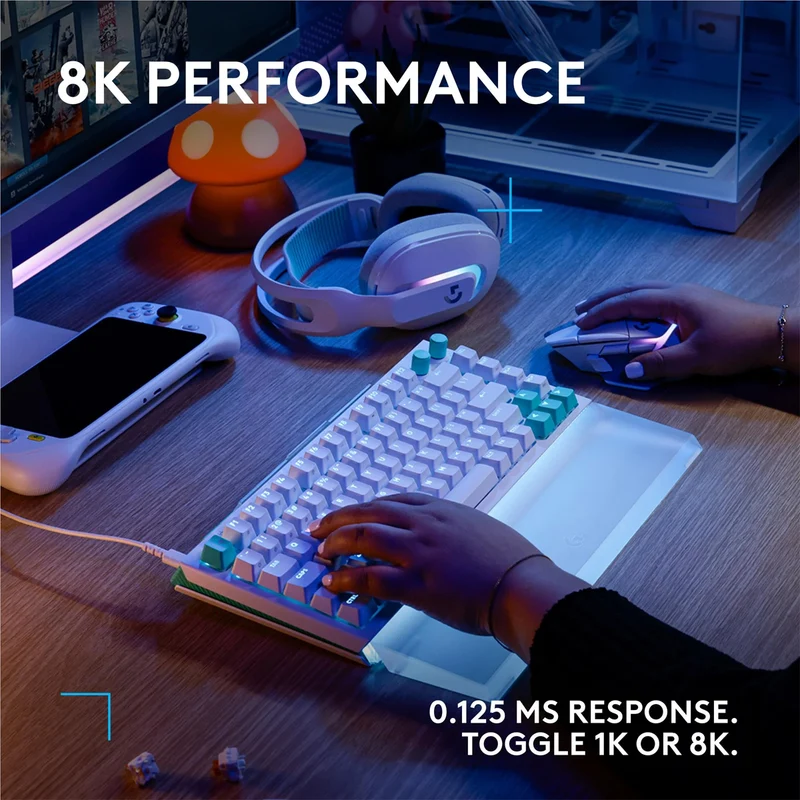 Logitech G512 X 75 Dual Swap TMR Analog/Mechanical 8k Gaming Keyboard (White) (920-013962)