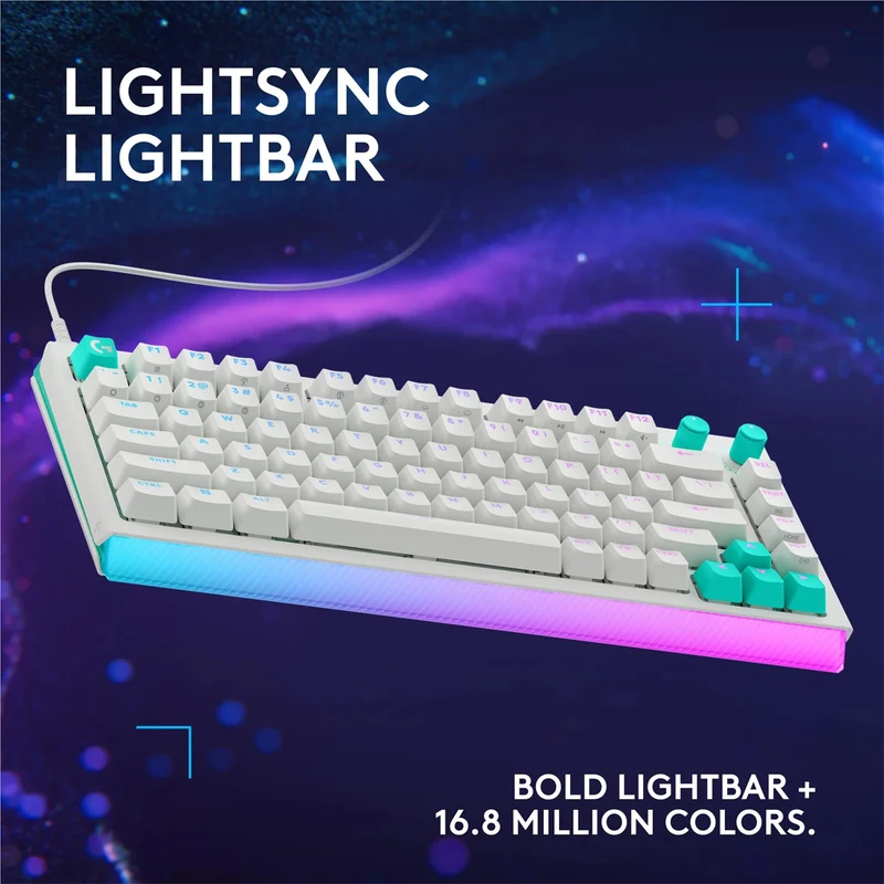 Logitech G512 X 75 Dual Swap TMR Analog/Mechanical 8k Gaming Keyboard (White) (920-013962)