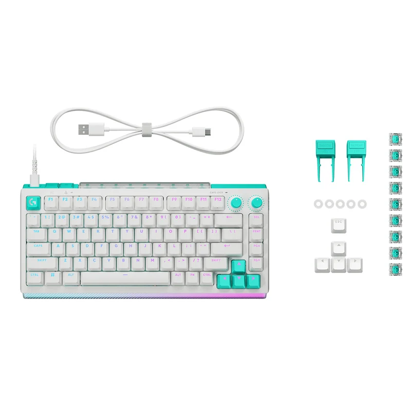 Logitech G512 X 75 Dual Swap TMR Analog/Mechanical 8k Gaming Keyboard (White) (920-013962)