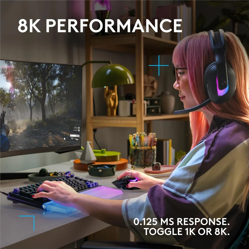 Logitech G512 X 75 Dual Swap TMR Analog/Mechanical 8k Gaming Keyboard (Black) (920-013942)