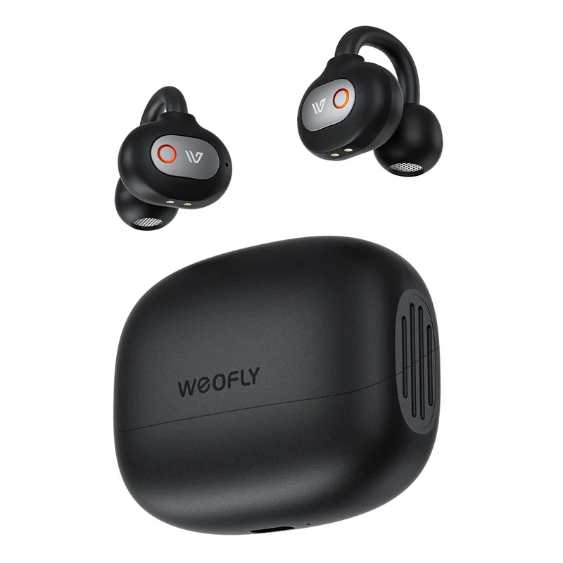 Weofly ClipFits Lite Clip-on Earbuds (Black) (WFCL728BL)