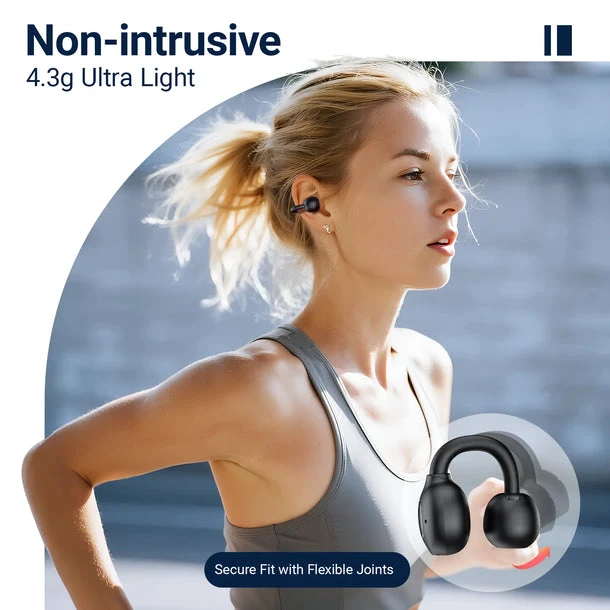 Weofly ClipFits Lite Clip-on Earbuds (Black) (WFCL728BL)