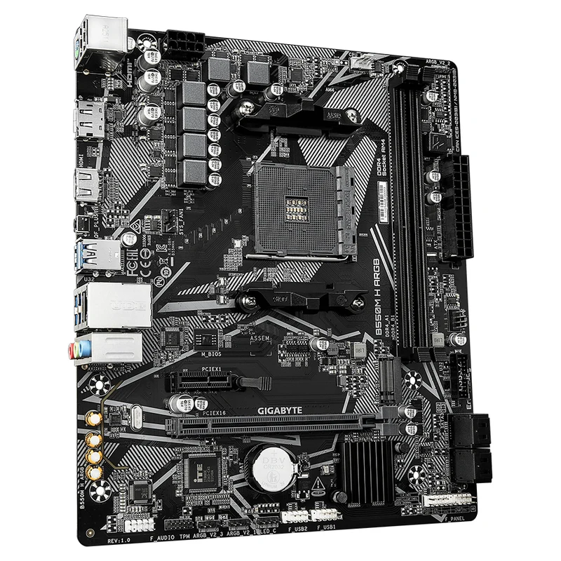 Gigabyte B550M H ARGB (REV.1.0) DDR4 Ultra Durable Motherboard