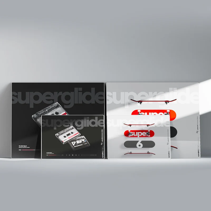 Pulsar Superglide 3 Premium Glass Mousepad 6th Anniversary Edition (Skateboard) (M, XL) (SGPMP6EDSBS, SGPXLP6EDSBS)