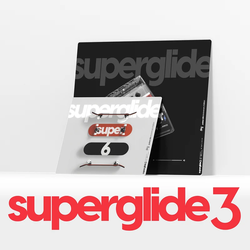 Pulsar Superglide 3 Premium Glass Mousepad 6th Anniversary Edition (Skateboard) (M, XL) (SGPMP6EDSBS, SGPXLP6EDSBS)