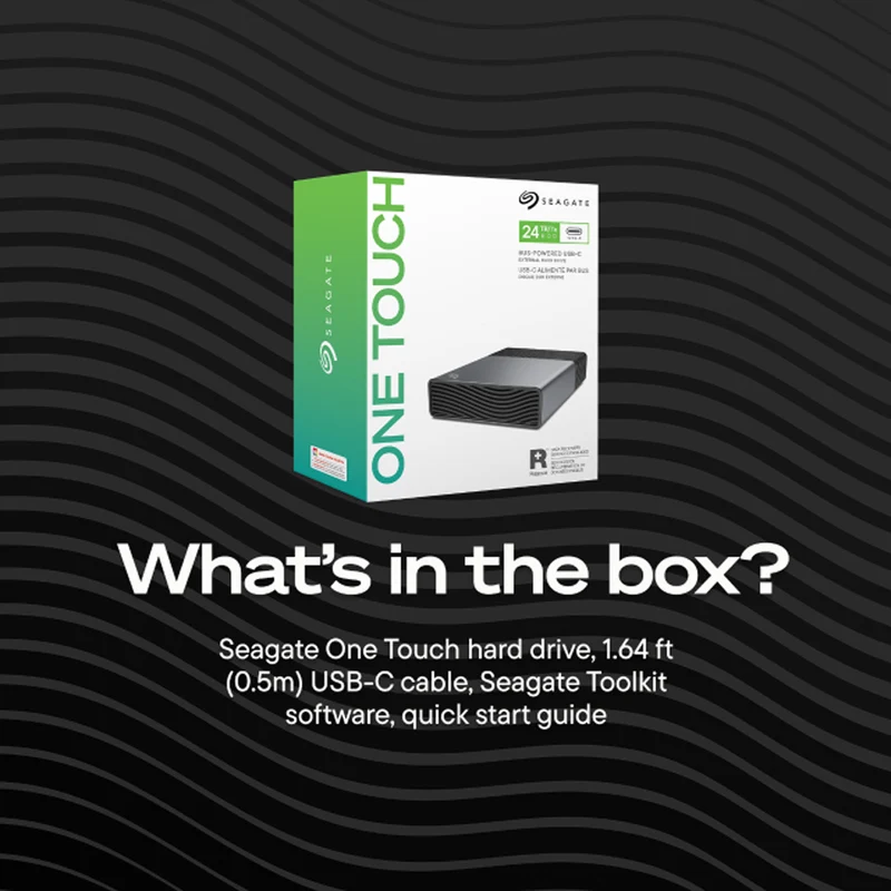 Seagate One Touch Desktop Hub USB-C External Hard Drive (20TB, 24TB) (STNB20000400, STNB24000400)