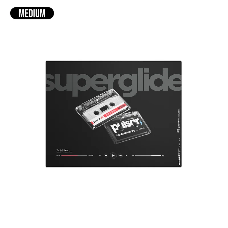 Pulsar Superglide 3 Premium Glass Mousepad 6th Anniversary Edition (Cassette) (M, XL) (SGPMP6EDCTS, SGPXLP6EDCTS)