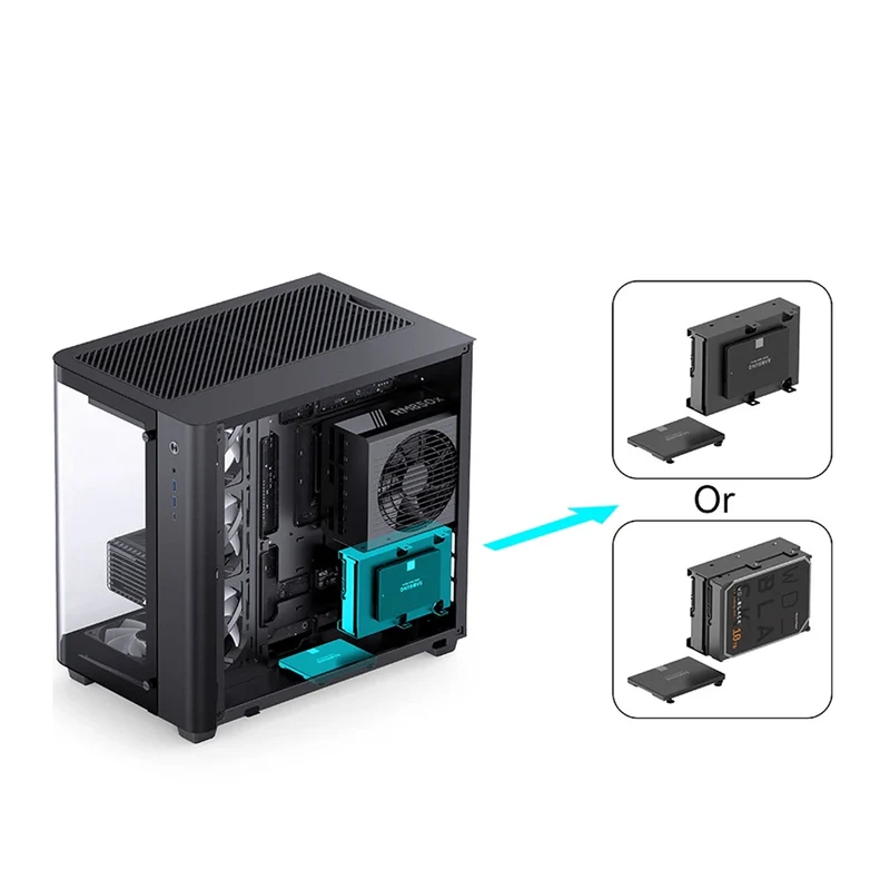 Intel Core I9-14900K Processor - Tray (Without Fan) with Free Jonsbo TK-3 ATX Separated Cabinet Computer Case (Black)