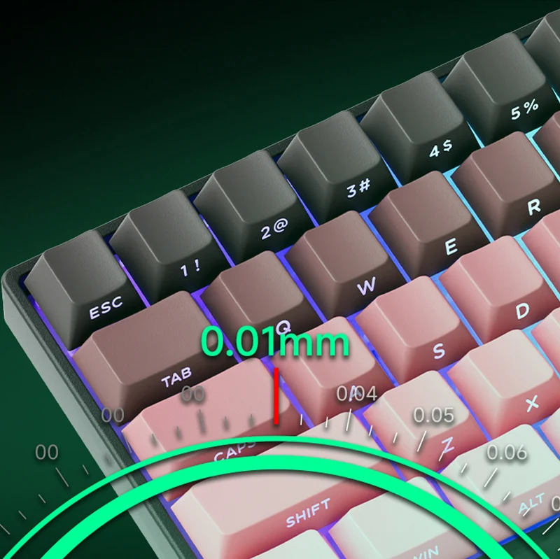 MonsGeek FUN60 Pro HE Wired RGB Magnetic Keyboard (Black & Pink Gradient) (Akko Glare Magnetic Switch) (101-FUN6H-008)