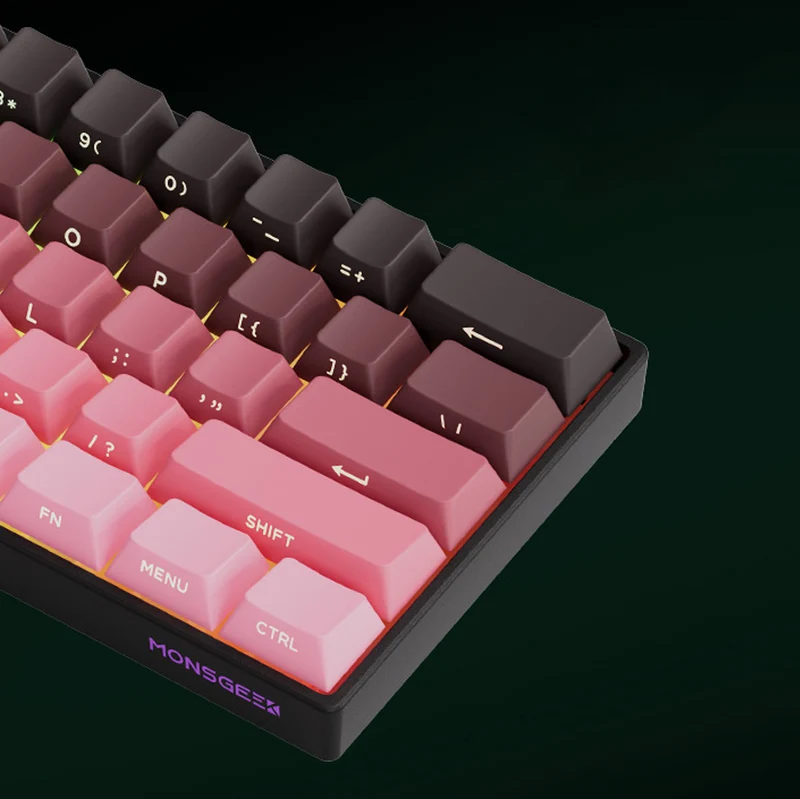 MonsGeek FUN60 Pro HE Wired RGB Magnetic Keyboard (Black & Pink Gradient) (Akko Glare Magnetic Switch) (101-FUN6H-008)