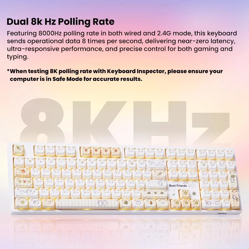 Akko Shiny Kitten 5108 V5 Multi-Mode RGB Hot-Swappable Mechanical Keyboard (Pink) (Akko Crystal Silver U1 Switch) (103-K051A-017)