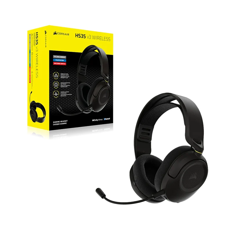 Corsair HS35 v3 Wireless Gaming Headset (Carbon, White) (CA-9011401-WW, CA-9011402-WW)