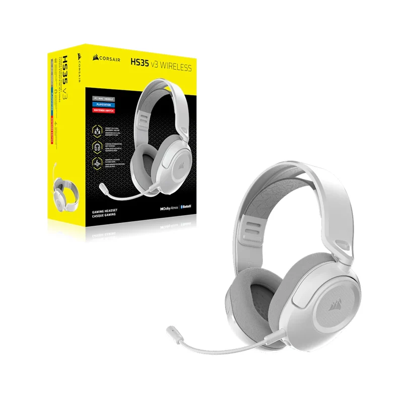 Corsair HS35 v3 Wireless Gaming Headset (Carbon, White) (CA-9011401-WW, CA-9011402-WW)