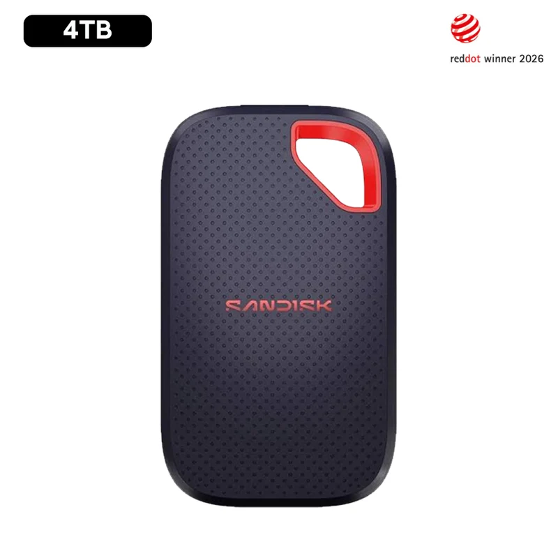 Sandisk Extreme V3 USB-C USB 3.2 Gen 2x2 (20Gbps) 2000MB/s Read Portable SSD (Black) (1TB, 2TB, 4TB)