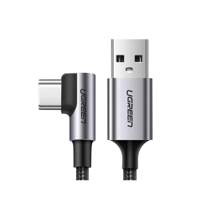 Ugreen Right Angle USB-A to USB-C Data Cable - 2m (Space Gray) (US284/50942)