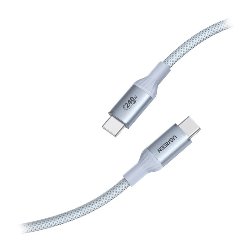 Ugreen USB-C to USB-C 5A/240W PD Fast Charging Braided Cable - 2m (Gray) (L534/75732)