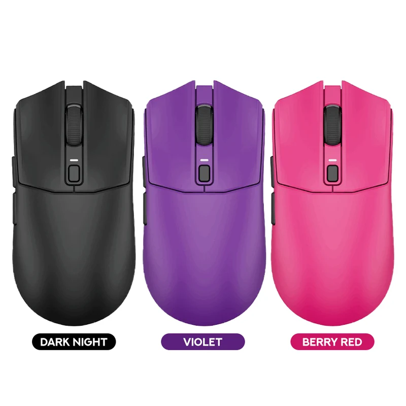 Royal Kludge MG6 Pro 8K Polling Rate Tri-mode Gaming Mouse (Dark Night, Violet, Berry Red)