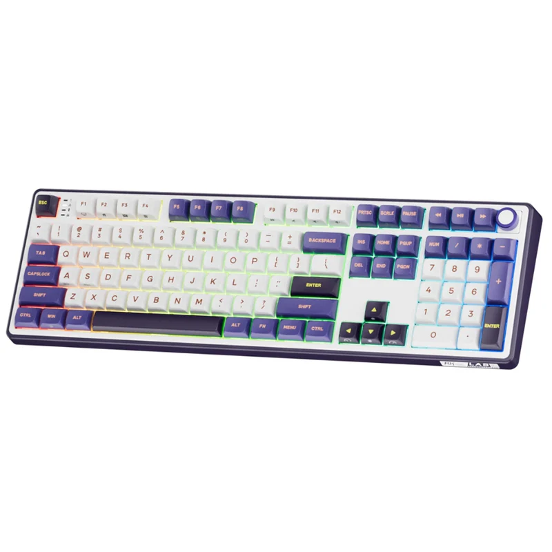 Royal Kludge R108 Single-Mode RGB 107 Keys Mechanical Keyboard Blackberry (Creamy Switch, Snowfall Switch)