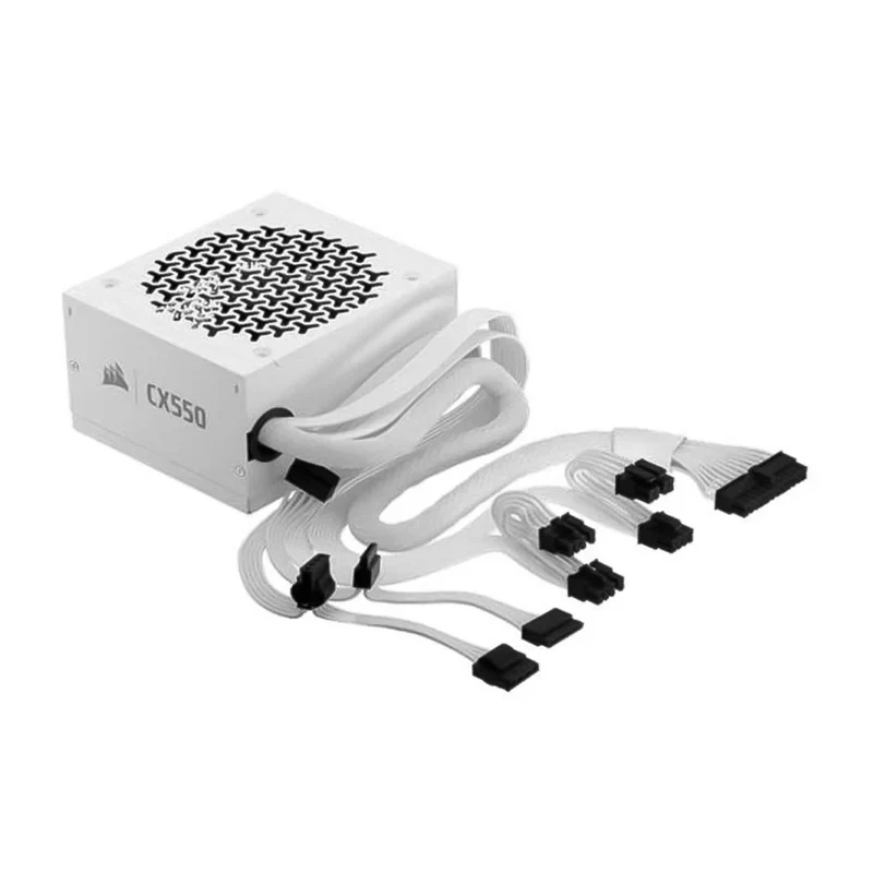 Corsair CX550 550W Cybenetics Silver ATX 3.1 PCIe Non-Modular ATX Power Supply (White) (CP-9020327-NA)
