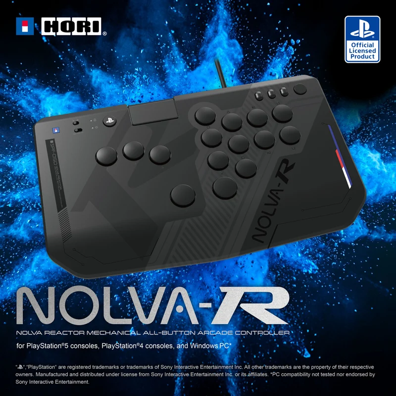 Hori Nolva Reactor Mechanical All-Button Arcade Controller for Playstation 5/PS4/PC (SPF-050A)