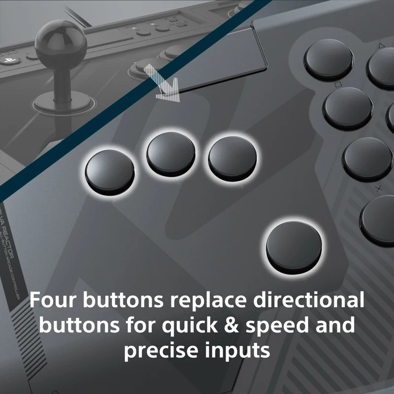 Hori Nolva Reactor Mechanical All-Button Arcade Controller for Playstation 5/PS4/PC (SPF-050A)