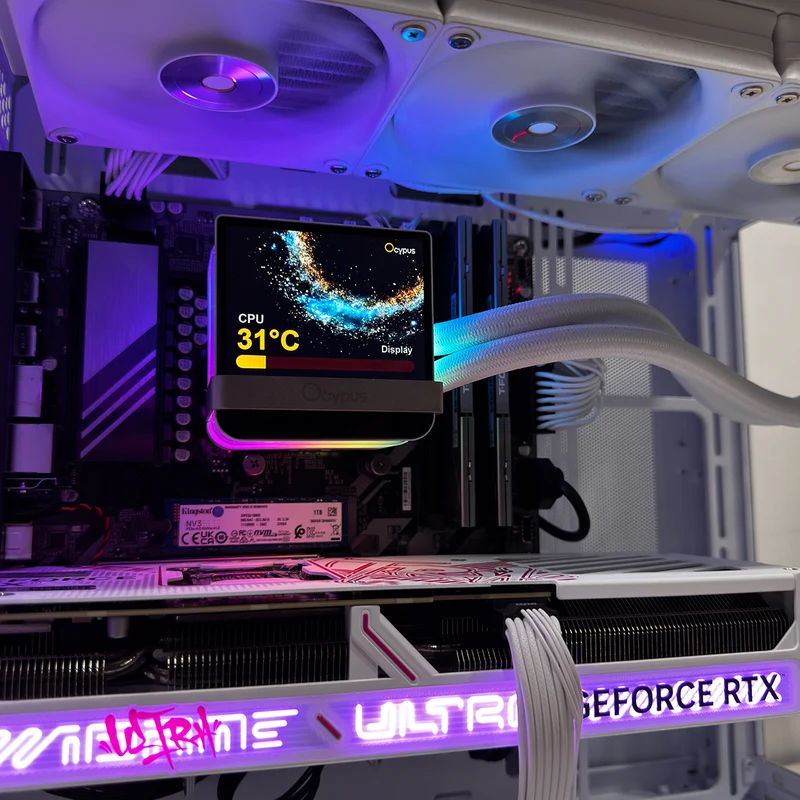 Optima C285P White Desktop Gaming PC | AMD Ryzen 7 9700X | 32GB (2x16GB) RAM | 1TB SSD | RTX 5070 | Windows 11 Pro