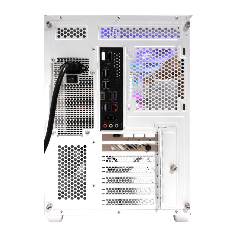Optima C285P White Desktop Gaming PC | AMD Ryzen 7 9700X | 32GB (2x16GB) RAM | 1TB SSD | RTX 5070 | Windows 11 Pro