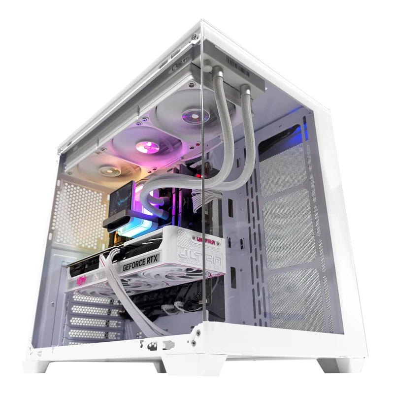 Optima C285P White Desktop Gaming PC | AMD Ryzen 7 9700X | 32GB (2x16GB) RAM | 1TB SSD | RTX 5070 | Windows 11 Pro