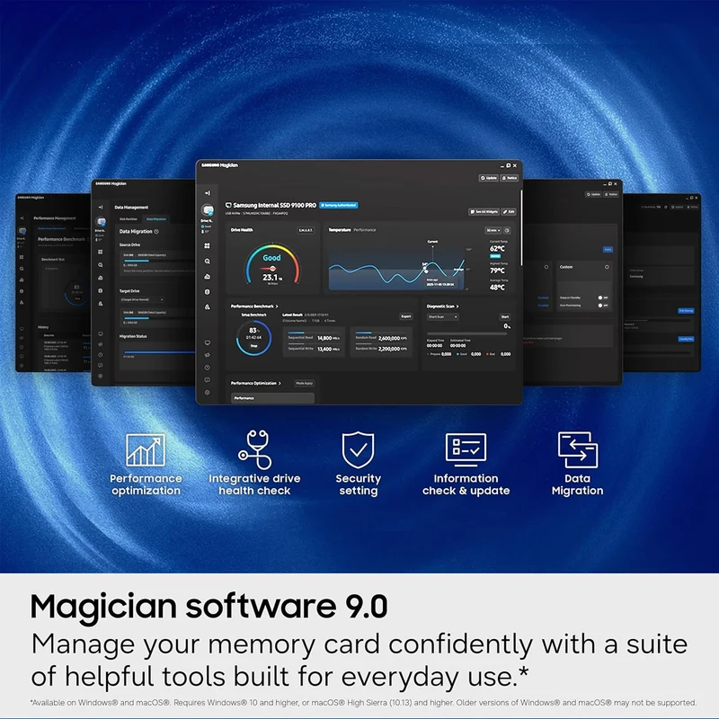 Samsung T9 UHS-I C10 U3 V30 A2 200MB/s Read microSDXC Card (128GB, 256GB, 512GB) (MB-MH128T, MB-MH256T, MB-MH512T) + Free Juno Blind Box