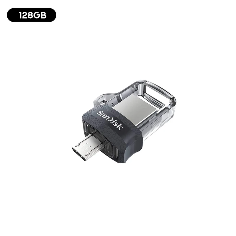 Sandisk Ultra Dual Drive m3.0 USB 3.0 & micro-USB 130MB/s Read (Black/Gray) (64GB, 128GB)