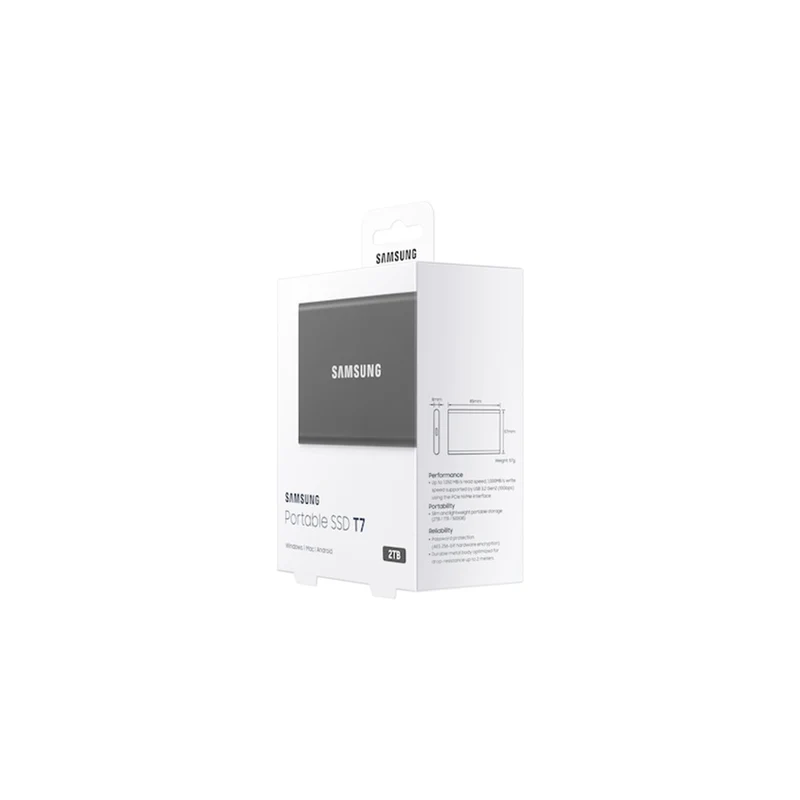 Samsung T7 2TB Portable External SSD (Titan Gray) (MU-PC2T0T/WW)