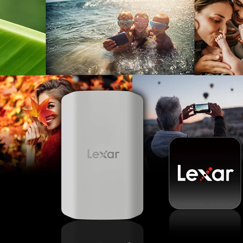 Lexar ES5 1TB USB 3.2 Gen 2x2 Type-C Magnetic Portable SSD - Up To 2000MB/s Read & 2000MB/s Write (LES5XXX001T-RNHNG)