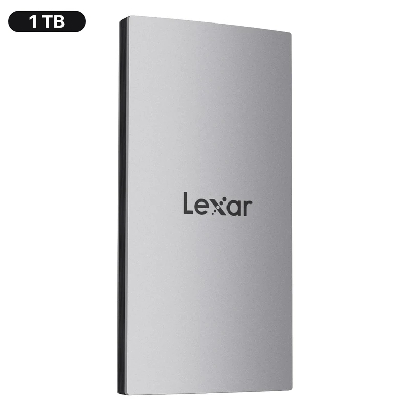Lexar ES3 1TB USB 3.2 Gen 2 Type-C Portable SSD - Up To 1050MB/s Read & 1000MB/s Write (Silver) (LES3XXX001T-RNSNG)