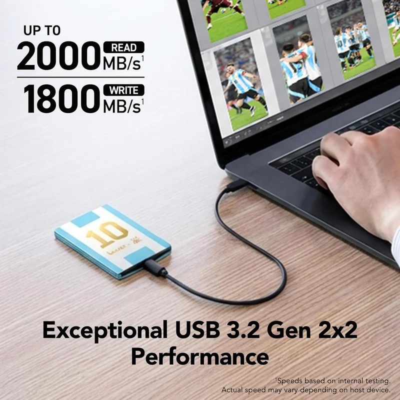 Lexar Elite Legends Series AFA Edition SL500 1TB USB 3.2 Gen 2x2 Portable SSD (LSL500X001T-RNXNG)