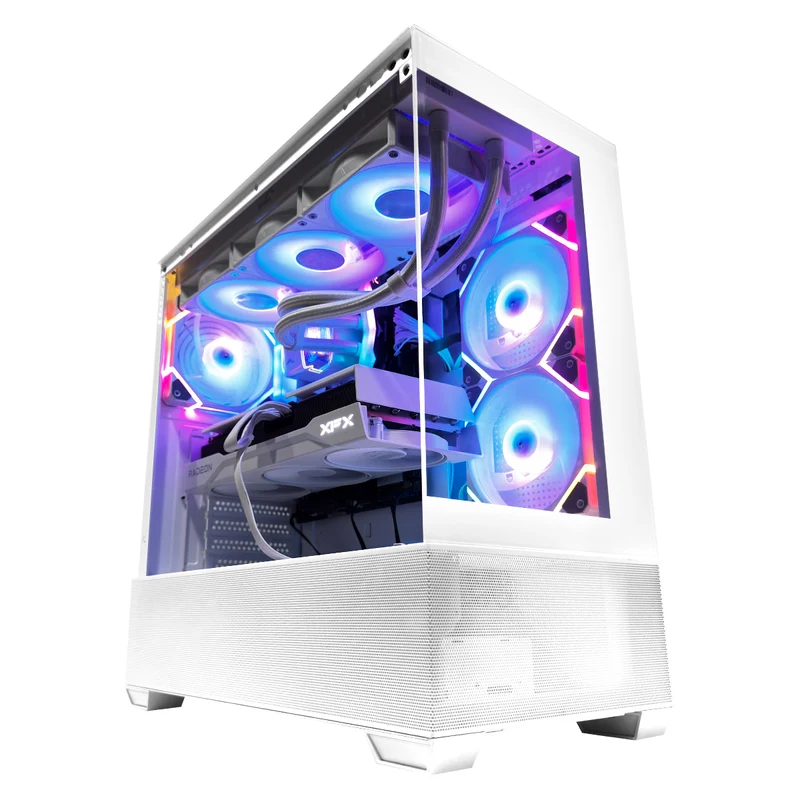 Optima DS900 Air White Desktop Gaming PC | AMD Ryzen 7 7800X3D | 32GB (2x16GB) RAM | 1TB SSD | RX 9070 XT | Windows 11 Pro