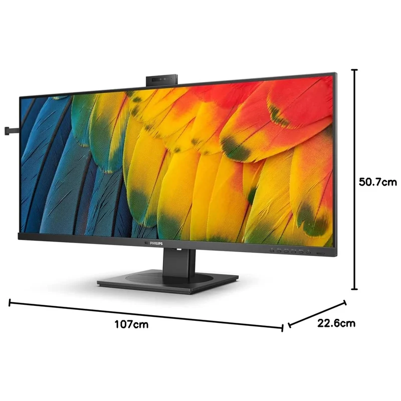 Philips 5000 Series 40B1U5600/96 40" WQHD (3440x1440) 120Hz 4ms GTG IPS Ultrawide LCD Business Monitor with USB-C Connection and Tilt/ Height/ Swivel/ Slant Adjustment (Black)