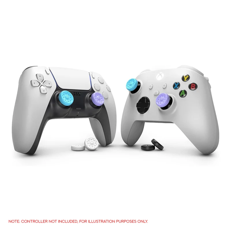 SteelSeries Kontrolfreek No-Slip 8-Pack Universal Thumb Grips Black/ White/ Lavender/ Aqua for Playstation/ Xbox Controllers (1020-STL)
