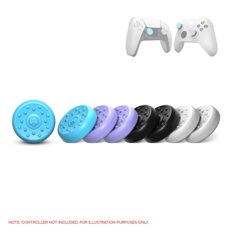 SteelSeries Kontrolfreek No-Slip 8-Pack Universal Thumb Grips Black/ White/ Lavender/ Aqua for Playstation/ Xbox Controllers (1020-STL)