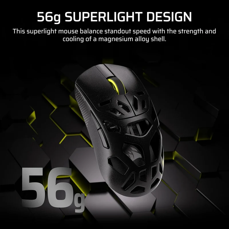 Corsair Sabre V2 Pro Wireless Magnesium Alloy Gaming Mouse (Black, White) (CH-931G100-WW, CH-931G101-WW)