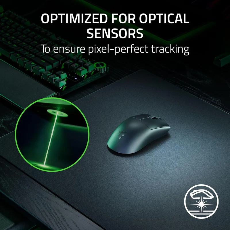 Razer Atlas Pro Ultra-Thin Premium 1.9mm Tempered Glass Gaming Mouse Mat - L (Black)