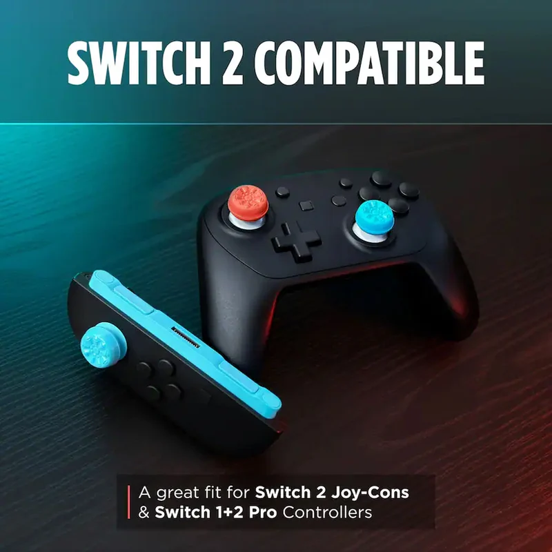 SteelSeries Kontrolfreek No-Slip Thumb Grips Red/Blue Galaxy Edition for Nintendo Switch 2 (1515-SW2)