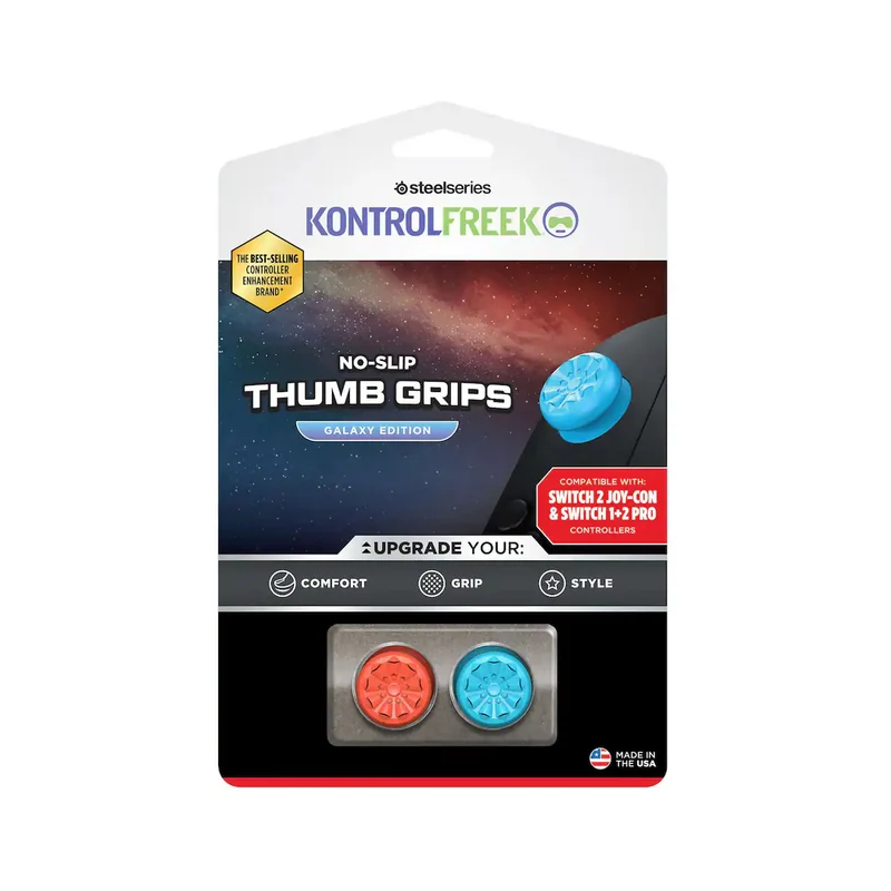SteelSeries Kontrolfreek No-Slip Thumb Grips Red/Blue Galaxy Edition for Nintendo Switch 2 (1515-SW2)