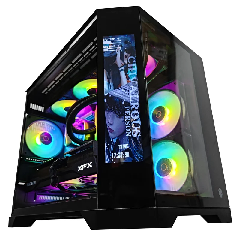 Optima Spectra Black Desktop Gaming PC | AMD Ryzen 7 7800X3D | 32GB (2x16GB) RAM | 1TB SSD | RX 9070 XT | Windows 11 Pro