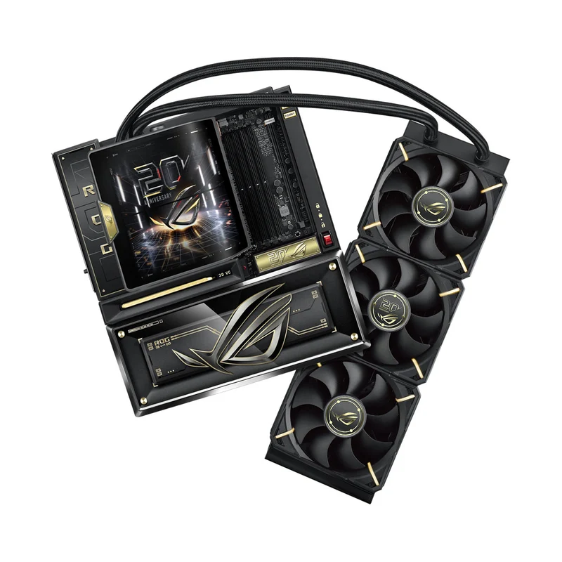 Asus ROG 20th Anniversary Edition Desktop Gaming PC + ROG Slash Backpack Edition 20 + ROG Destrier Edition 20