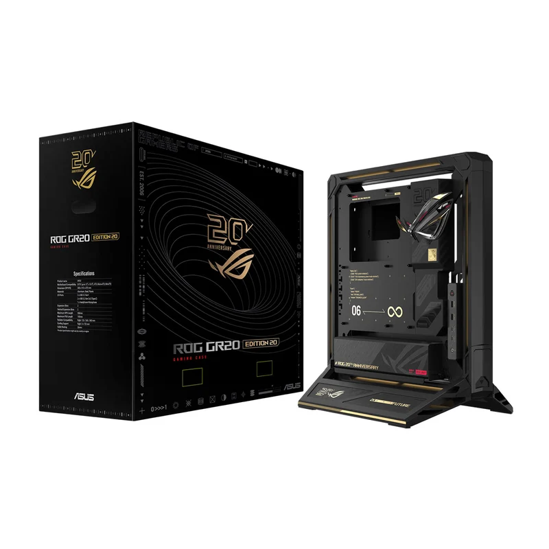 Asus ROG 20th Anniversary Edition Desktop Gaming PC + ROG Slash Backpack Edition 20 + ROG Destrier Edition 20
