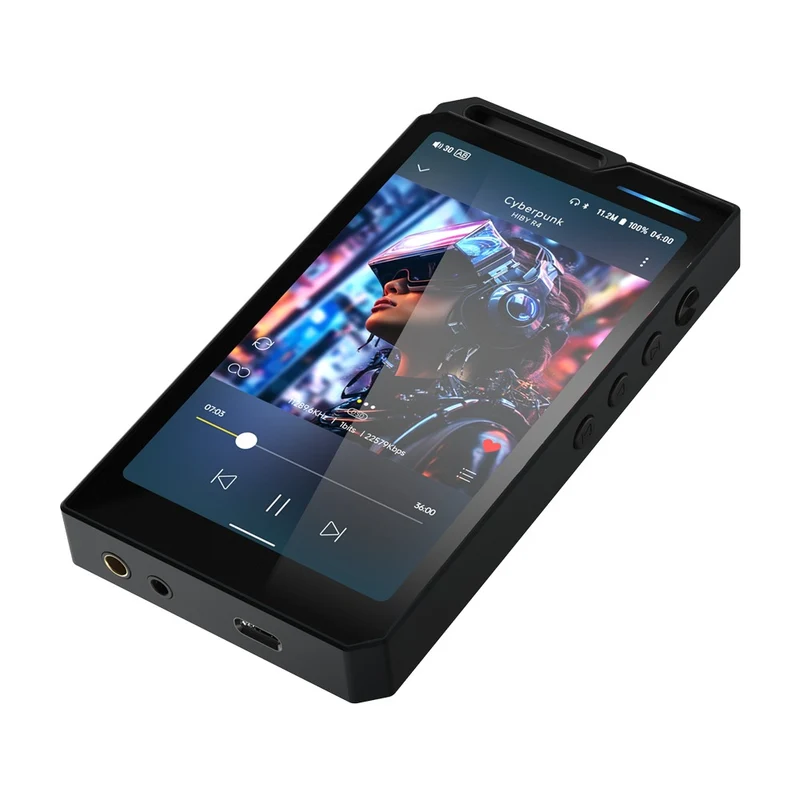 HiBy R4 4-Way HiFi Android Digital Audio Player with HiBy R4 Strap (Black, Silver, Orange, Green)