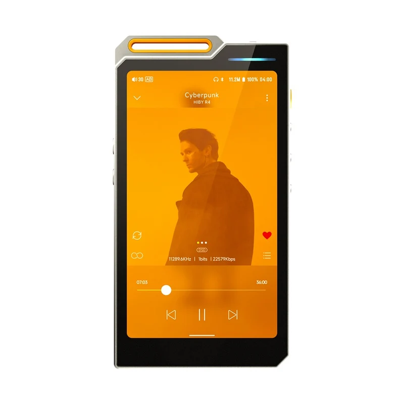 HiBy R4 4-Way HiFi Android Digital Audio Player with HiBy R4 Strap (Black, Silver, Orange, Green)