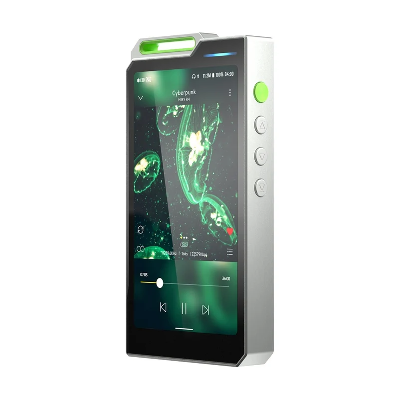 HiBy R4 4-Way HiFi Android Digital Audio Player with HiBy R4 Strap (Black, Silver, Orange, Green)